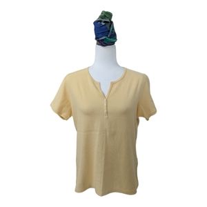 Natural Reflections Ribbed Short Sleeve Tee Dandelion L